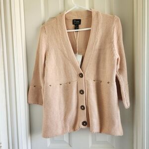 NWT Handknit Cardigan Sweater Womens S/M Cottagecore Romantic Boho